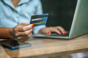 Woman Paying Online With Credit Card Scaled